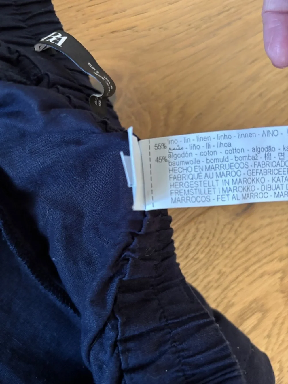 Zara linen/cotton blend cargo pants blue womens small